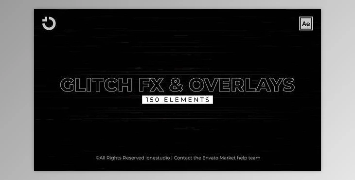 Download 150+ Glitch FX&Overlays (Videohive 37061345) - AE Project