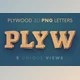 Download Plywood – 3D Lettering CreativeMarket 7055632