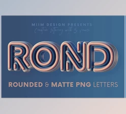 Download Rounded & Matte – 3D Lettering CreativeMarket 7053146