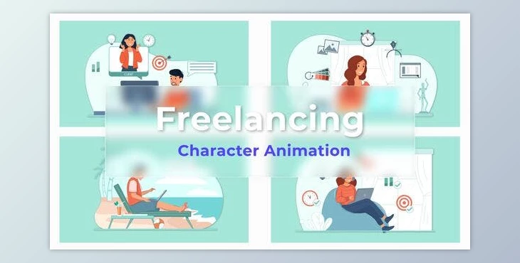 Download Freelancing Explainer And Animated Scene Pack (Videohive 36813625) - AE Project