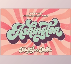 Download Retro Ashington – Vintage Font Style Creativemarket 7066106