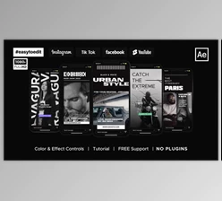 Download Instagram Stories Black and White (Videohive 37110192) - AE Project