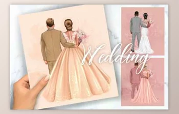 Download Wedding Clipart Invitation Gift – The <span class='badge badge-warning'>Bride</span> and Groom