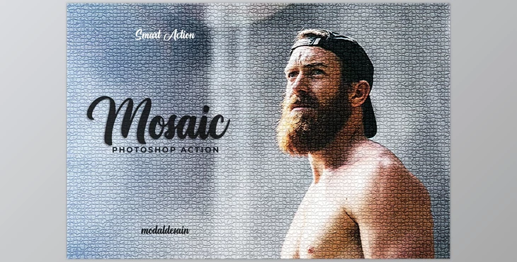 Download Mosaic Photoshop Action CreativeMarket - 7111274