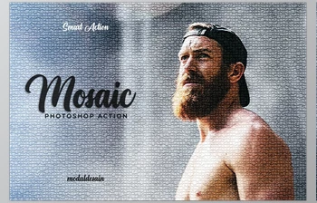 Download Mosaic Photoshop <span class='badge badge-warning'>Action</span> CreativeMarket - 7111274