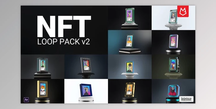 Download NFT Loop Mockup Pack v2 (Videohive 36511715) - AE Project