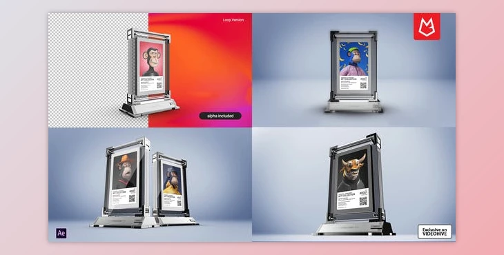 Download NFT Collection Promo | Glass Mockup (Videohive 36328775) - AE Project