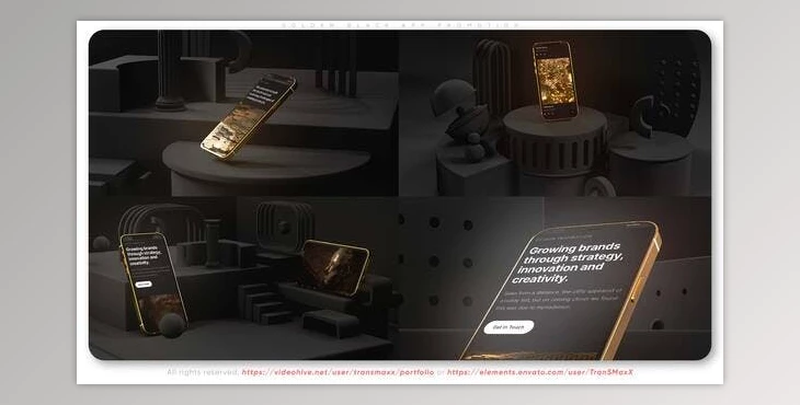Download Golden Black App Promotion (Videohive 36646927) - AE Project