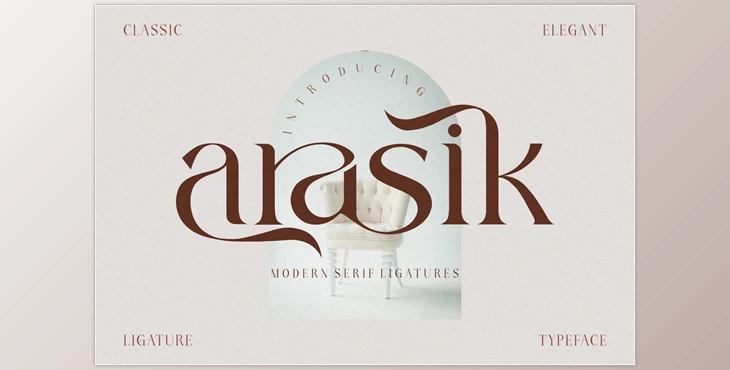 Download Arasik _ modern serif ligatures