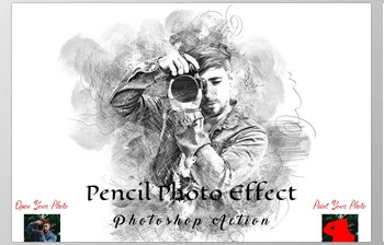 Download Pencil Photo <span class='badge badge-warning'>Effect</span> Photoshop Action <span class='badge badge-warning'>CreativeMarket</span> - 7135780