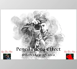 Download Pencil Photo Effect Photoshop Action CreativeMarket - 7135780