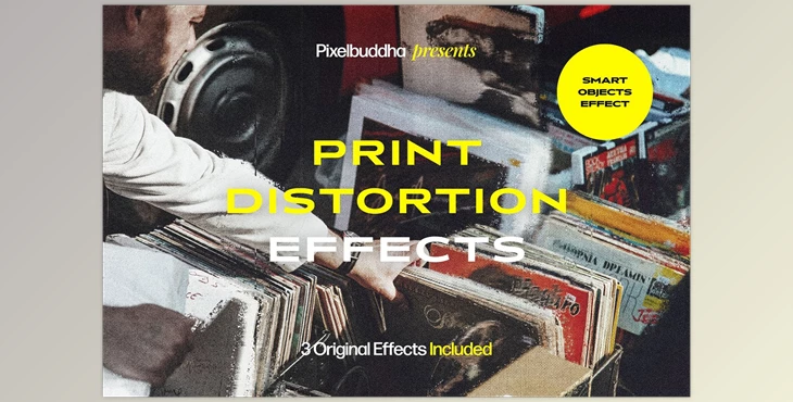 Download Print Distortion Effects CreativeMarket - 7083388