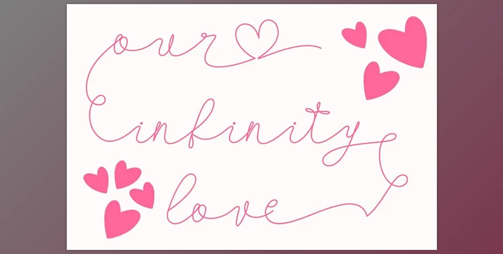 Download Our Infinity Love – Monoline Wedding Font