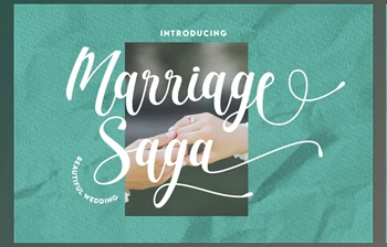Download Marriage Saga – <span class='badge badge-warning'>Beautiful</span> <span class='badge badge-warning'>Wedding</span> Font