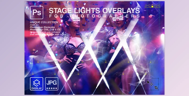 Download Stage lights overlays CreativeMarket - 6960897