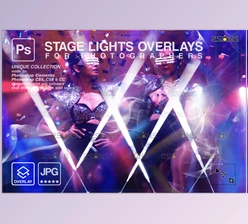 Download Stage lights overlays CreativeMarket - 6960897