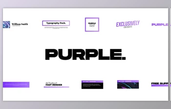 Download <span class='badge badge-warning'>Purple</span>. – Titles Pack (Videohive 37189465) - AE Project