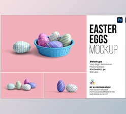 Download Easter Eggs Mockup – 3 Views CreativeMarket - 7139615