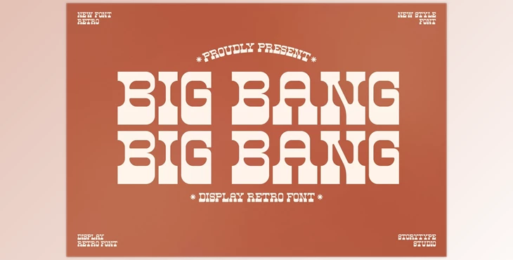 Download Big Bang Display Retro Font