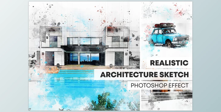 Download Watercolor Sketch Photoshop Effect CreativeMarket - 6836331