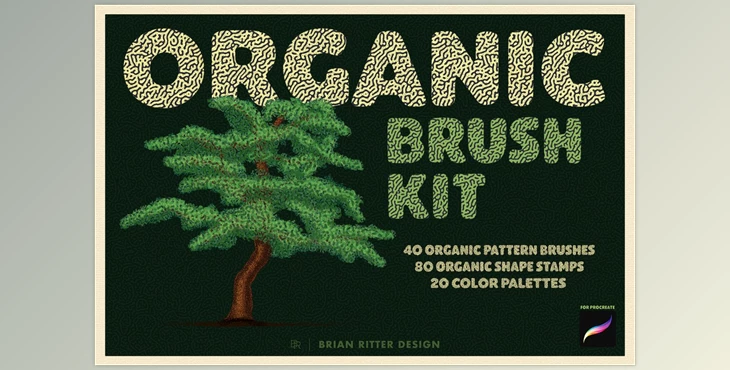 Download Organic Brush Kit for Procreate CreativeMarket 7032730