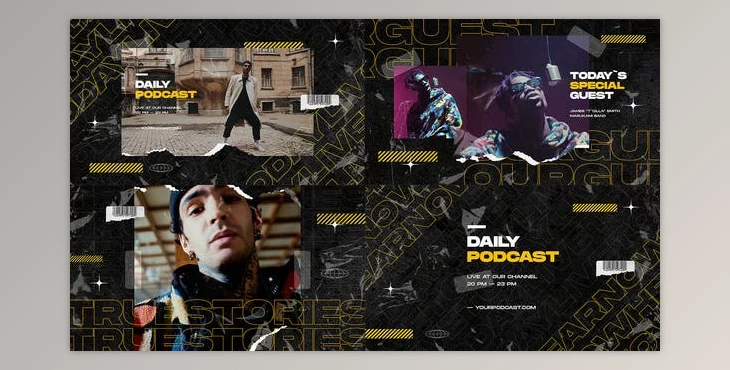 Download Podcast Opener / Urban Hip Hop Promo / Dynamic Music Talkshow / Youtube Vlog Intro (VideoHive 37222710) - AE Project