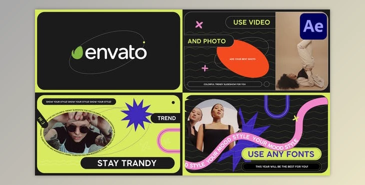 Download Trendy Colorful Slideshow for After Effects (VideoHive 37223141) - AE Project