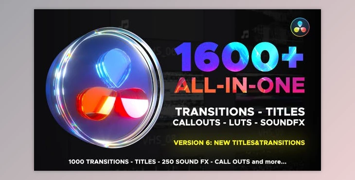 Download Transitions Library for DaVinci Resolve (Videohive 29483279)