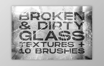 Download Broken and <span class='badge badge-warning'>Dirty</span> Glass + brushes CreativeMarket - 6160875