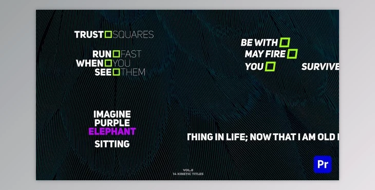 Download 14 Kinetic Titles | Premiere Pro (VideoHive 1437141567)