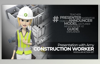 Download Presentation With Amy <span class='badge badge-warning'>Construction</span> Worker (Videohive 37313431) - AE Project