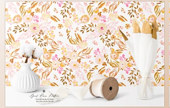 Download April Roses <span class='badge badge-warning'>Watercolor</span> Pattern