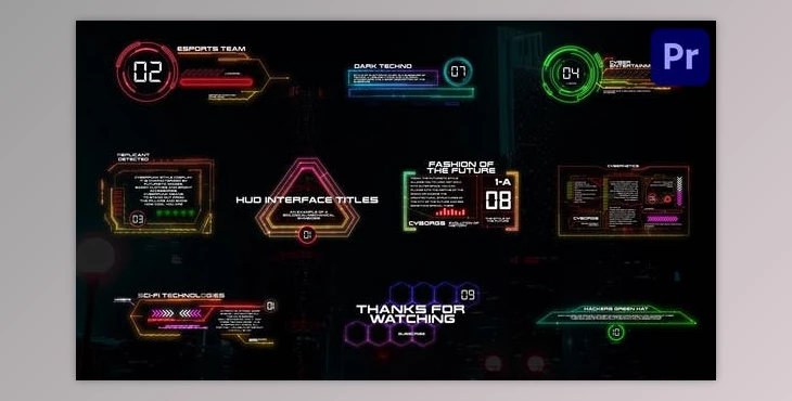 Download HUD Interface Titles for Premiere Pro (Videohive 37245903)