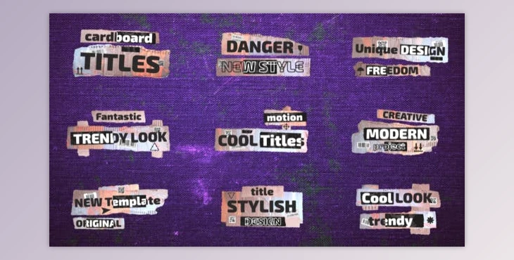 Download Dynamic Cardboard Titles (Videohive 37245917) - PR Project