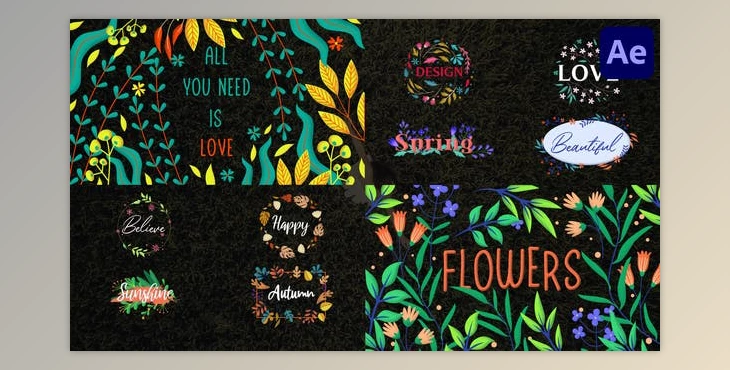 Download Colorful Floral Titles for After Effects (VideoHive 37246031) - AE Project
