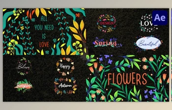 Download Colorful <span class='badge badge-warning'>Floral</span> Titles for After Effects (VideoHive 37246031) - AE Project