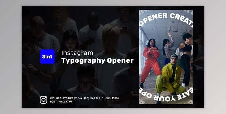 Download Instagram Typography Opener (Videohive 37315282) - AE Project
