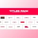 Download Titles Pack for Premiere Pro (VideoHive 37189605) - PR Project