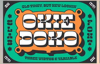 Download Okie Doko Western Slab <span class='badge badge-warning'>Font</span>