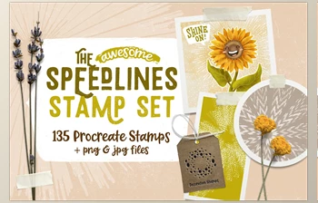 Download Speedlines <span class='badge badge-warning'>Stamp</span> Set for Procreate CreativeMarket - 6572178