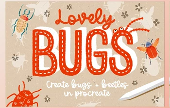 Download Lovely Bugs for <span class='badge badge-warning'>Procreate</span> <span class='badge badge-warning'>CreativeMarket</span> - 6176634