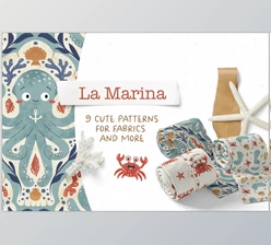 Download La Marina – Pattern Set CreativeMarket - 7092671