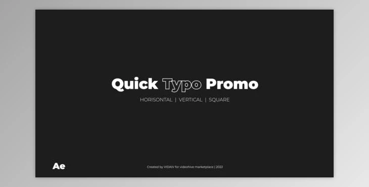 Download Quick Typography Promo (Videohive 37333345) - AE Project