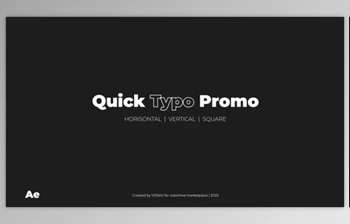 Download <span class='badge badge-warning'>Quick</span> Typography Promo (Videohive 37333345) - AE Project