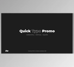 Download Quick Typography Promo (Videohive 37333345) - AE Project