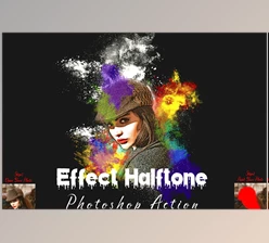 Download Effect Halftone Photoshop Action CreativeMarket - 7175898