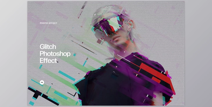 Download Cyber Glitch Photo Effect CreativeMarket - 7158093