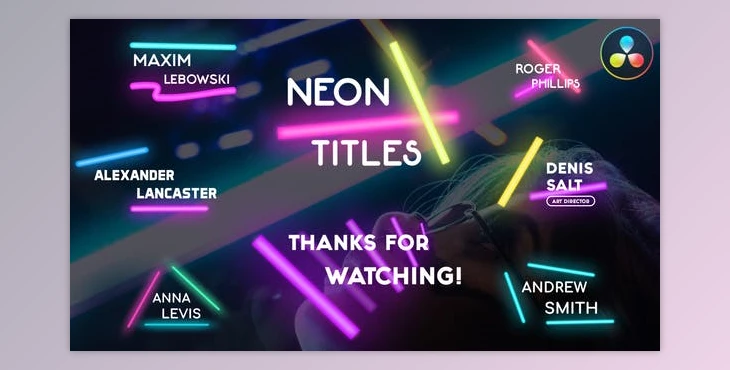 Download Neon Lights Titles | DaVinci Resolve (VideoHive 36890302)