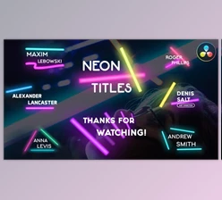 Download Neon Lights Titles | DaVinci Resolve (VideoHive 36890302)