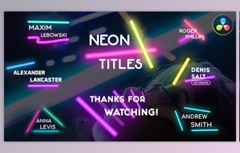 Download Neon <span class='badge badge-warning'>Lights</span> Titles | DaVinci Resolve (VideoHive 36890302)